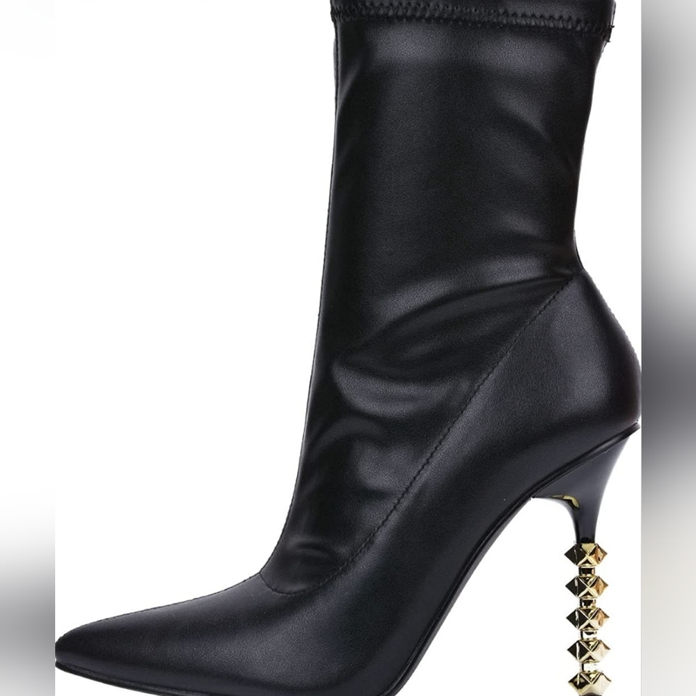 Cape Robbin Vice Sexy Stiletto High Heels for Women, Pointed Toe Sock Ankle Boot